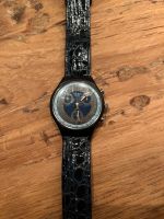 Swatch Chronographen dunkelblauem Lacklederband Vintage 90er Hessen - Bad Soden am Taunus Vorschau