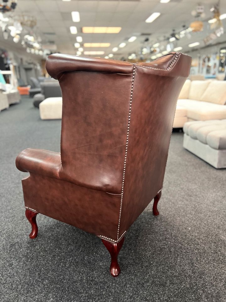 Chesterfield Ohrensessel Sessel Echtleder Leder UK Möbel UVP1899€ in Alsfeld