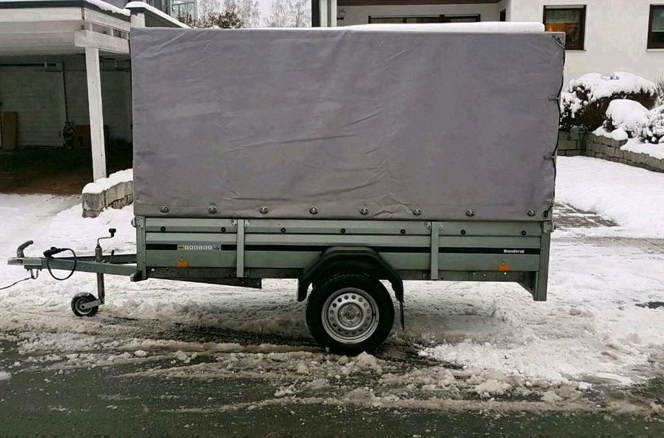 XL Anhänger Extra Groß Plane750kg/Stirnwand klappbar vermietung in Hof (Saale)