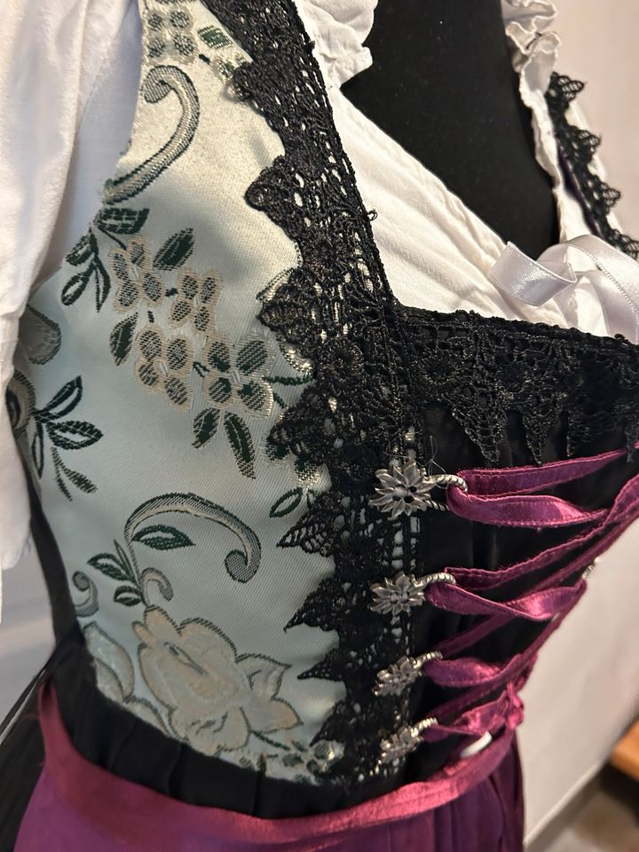 Dirndl, Gr 38, schwarz lila, grün in Wiesbaden