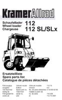 Kramer Allrad Radlader 112SL Bedienungsanleitung und Ersatzteilka Nordrhein-Westfalen - Raesfeld Vorschau