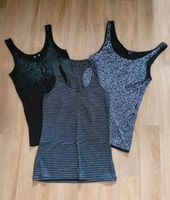 3 x Trägershirts ☆ GLITZER/PAILLETTEN ☆ Tank Tops ☆ AMISU Gr.M/L Leipzig - Kleinzschocher Vorschau