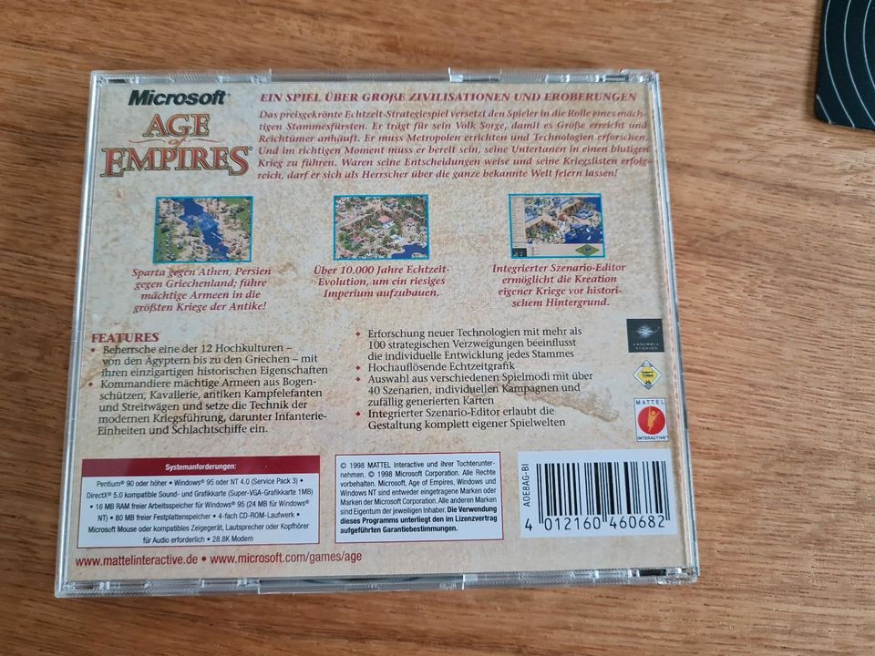 Age of Empires & Empire Earth (2 Retro PC Spiele) 90er u. 2000er in Gemmingen