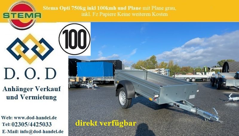 Lagerware Stema Opti 750kg Pkw Anhänger 0,75t Tieflader in  Nordrhein-Westfalen - Castrop-Rauxel, Gebrauchte Auto-Anhänger kaufen