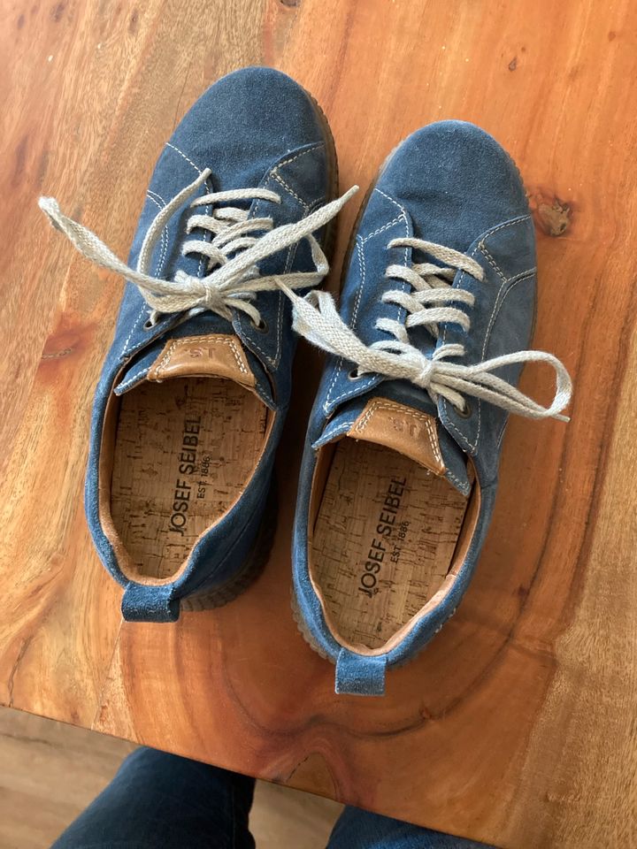 Josef Seibel Schuhe wie Neu!! Gr40 blau Sneaker Halbschuhe in Bahlingen