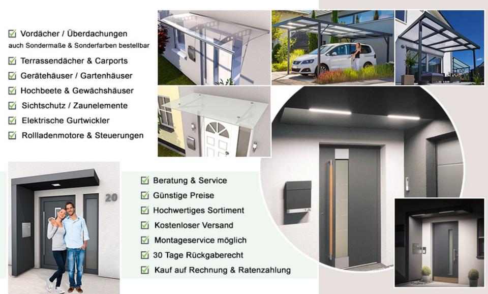 Terrassenüberdachung Gutta Bausatz Typ A Anthrazit 3x3 - Neuware in Moers