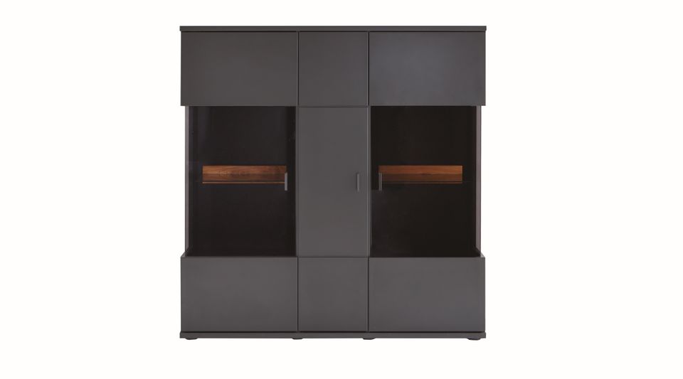 Highboard »Messina« 130cm Schwarzgrau Schrank UVP 1199,- NEU in Kassel