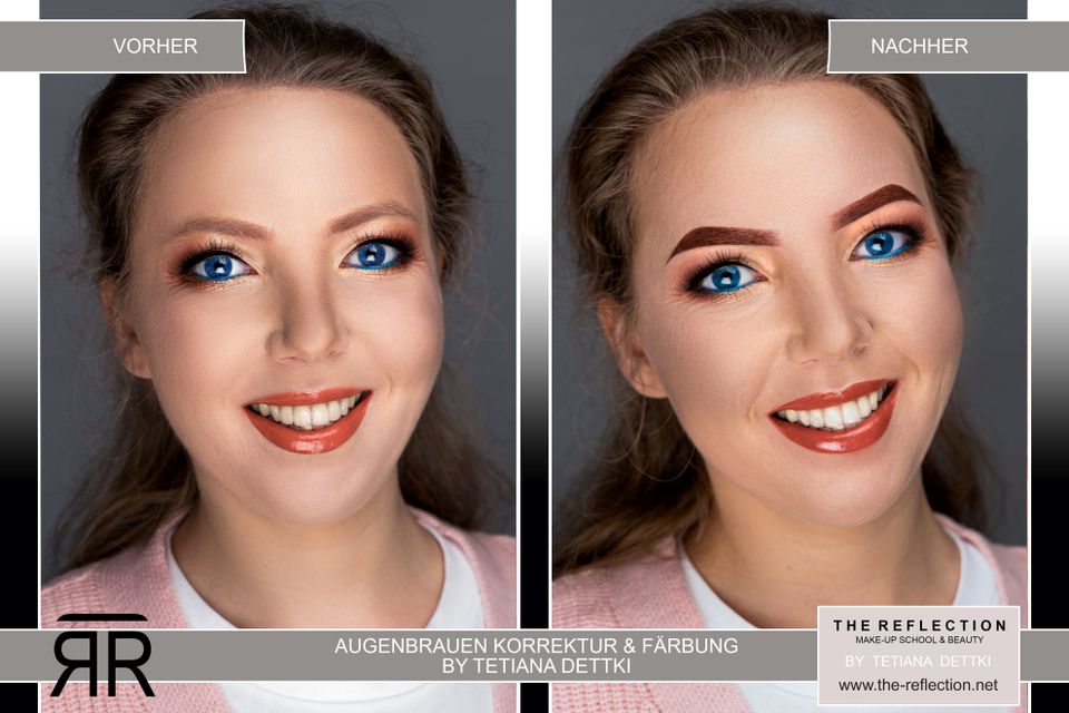 Augenbrauen Form Korrektur mit Wachs Henna Brows Farbe Waxing in Solingen