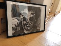 Bild Jimi Hendrix Druck im Rahmen schwarz Zeichnung Aquarell Berlin - Mitte Vorschau