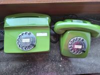 Retro! 2 Telefone mit Wählscheibe grün eckig bzw. rund Rheinland-Pfalz - Langsur Vorschau