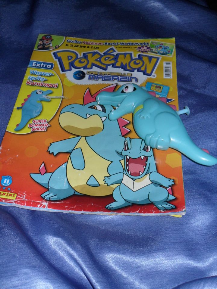 Pokémon Karnimani Wasserspritzfigur mit Heft Nr. 32-Juli 2010-RAR in Zeven