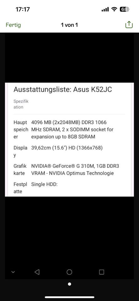 Asus Laptop in Maulbronn