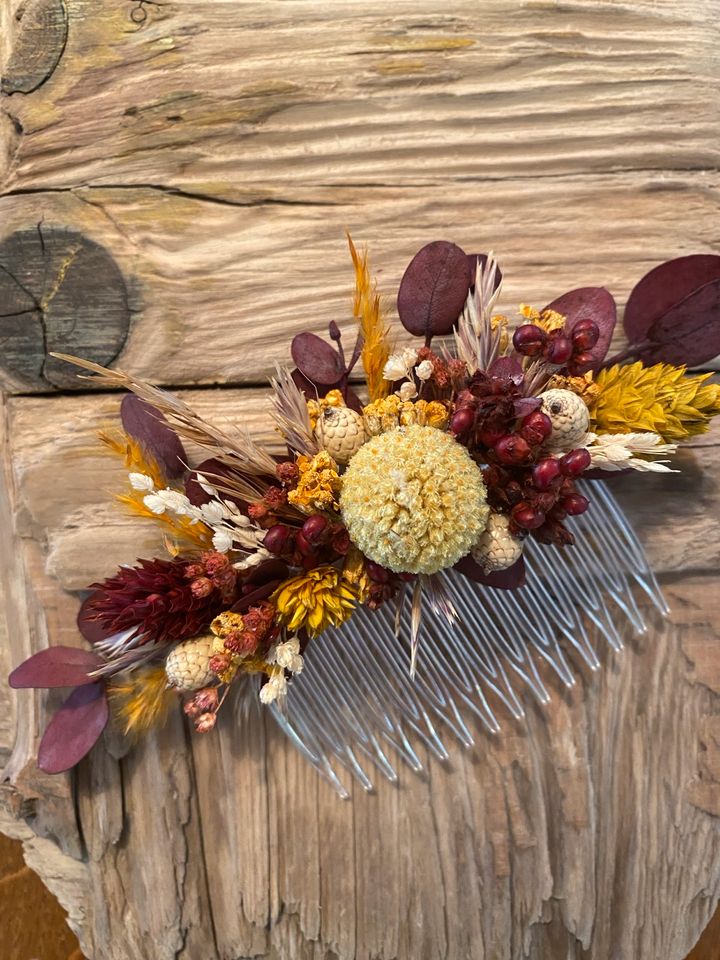 Trockenblumen Haarschmuck Kopfschmuck blumenschmuck Haarkamm in Hattenhofen