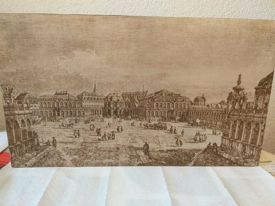 alter Kunstdruck Canaletto Dresdner Zwinger Rarität in Großdubrau