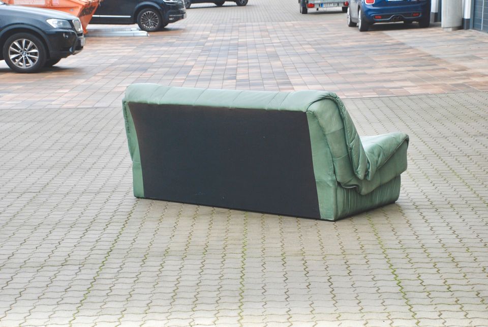 80s Ledersofa Schlafsofa ausklappbar Sofa Couch Leder Vintage in Bamberg