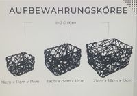 Aufbewahrungskörbe NEU,schwarz,Korb,Badezimmerkörbe,Körbe Nordrhein-Westfalen - Nümbrecht Vorschau