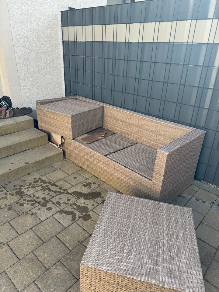 Gartenlounge set rattan ecklounge in Heidenheim an der Brenz