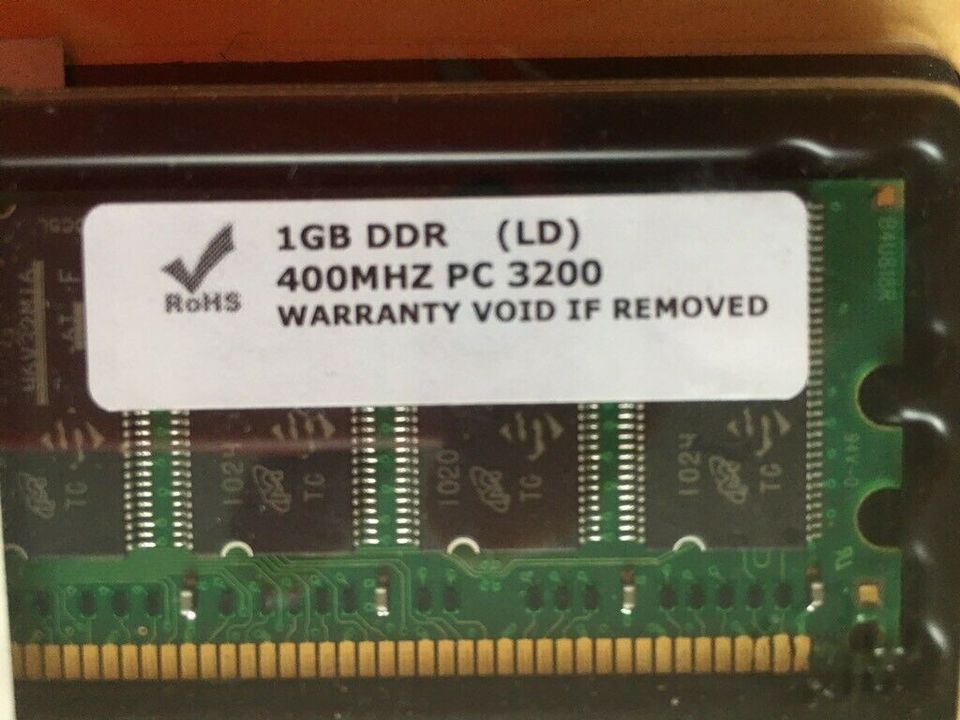 1GB PC3200 DDR1-400Mhz 184Pin 2.5V Dimm Desktop-RAM-Speicher in Bielefeld