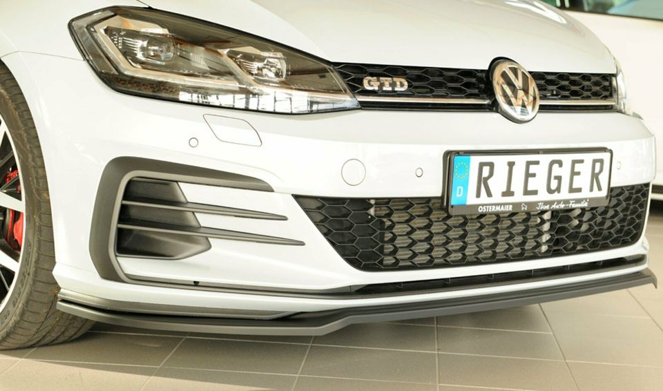 Rieger Spoilerschwert VW Golf 7 VII GTI / GTD / GTE schwarz Glanz in Bruchhausen-Vilsen