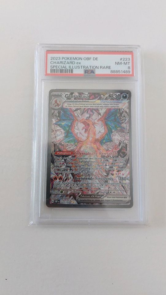 Pokemon Glurak EX / Alt Art / Obsidian Flames 223 / PSA 8 / GER in Hamburg