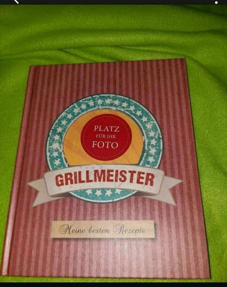 Grillmeister - Meine besten Rezepte Sticker z. Eintragen eigener in Essen