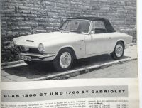 GLAS Nachrichten 3/1965 1700 GT, TS 2600 V8 Goggo Dingolfing Auto Nordrhein-Westfalen - Waldbröl Vorschau