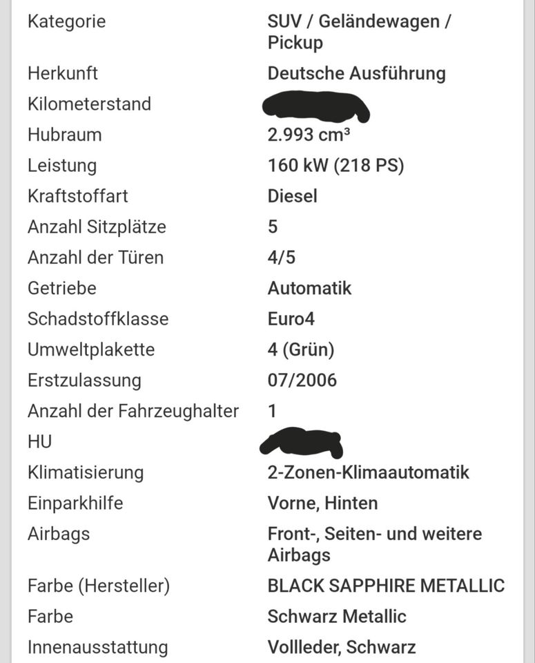 BMW x5, 2006 Familienauto zu verkaufen: in Altenberge