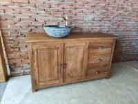 Waschtisch Unterschrank Teak Holz antik alt massiv vintage Bad Duisburg - Rheinhausen Vorschau