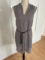 H&M - Chiffon Kleid mit Gürtel - Gr. 36/38 - schwarz-weiß Bayern - Kolitzheim Vorschau
