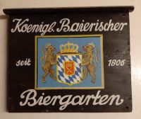 Biergarten Schild "Königl. bayerischer Biergarten" Bayern - Amberg Vorschau