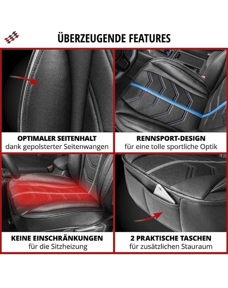 Walser Sitzauflage Sitzschoner Auto schwarz/Gold in Telgte