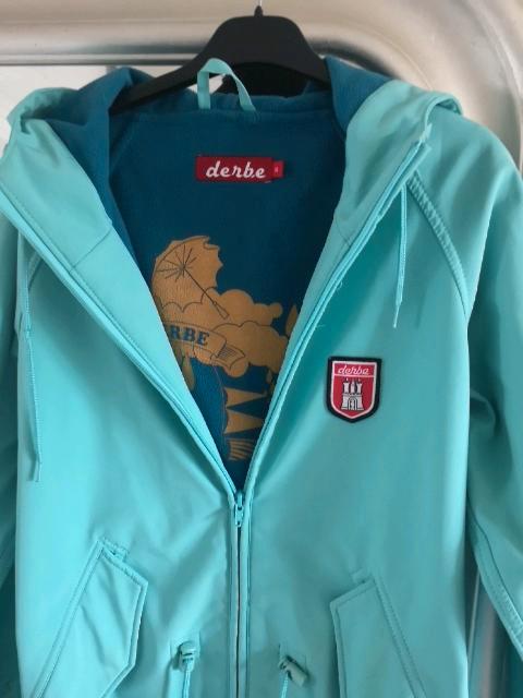 Derbe, Regen - Softshell Mantel, Gr. 38,türkis, selten getragen in Cramme