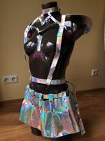 Holographisches Harness Set (Oberteil + Rock) Festival Outfit Mitte - Wedding Vorschau