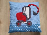 Kinder Kissen Bagger - handmade - selbstgenäht blau rot grau Niedersachsen - Seelze Vorschau