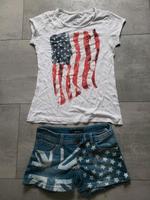 Kurze Hose / Shorts / T-Shirt "USA" Tally Weijl" Gr. 32 XXS 164 Schleswig-Holstein - Kropp Vorschau