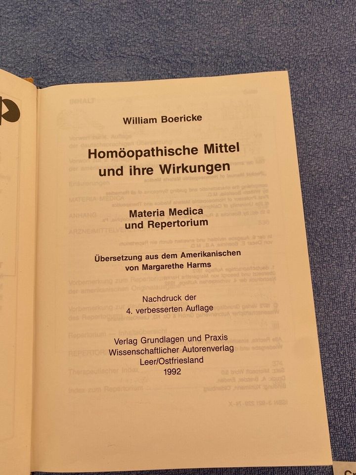 Homöopathisches Repertorium Boericke in Ebersbach an der Fils