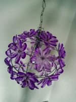 Lampe Leuchte lila Blüten Flower Wohnzimmerlampe Mädchenzimmer Thüringen - Ziegenrück Vorschau