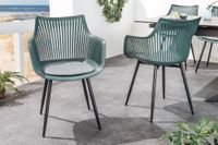 ⚡!Aktionspreis!⚡ Esszimmerstuhl SIGNUM salbei schwarz Kunststoff Gartenstuhl Indoor Outdoor mit Armlehnen Gartenmöbel Riess-Ambiente Kreis Pinneberg - Halstenbek Vorschau