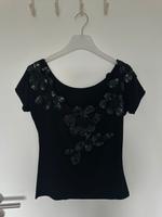 Hübsches T-Shirt mit Pailletten, schwarz | NEU! ❤️ Hessen - Rodgau Vorschau
