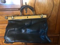 Handtasche Vintage, echtes Leder, schwarz Niedersachsen - Bersenbrück Vorschau