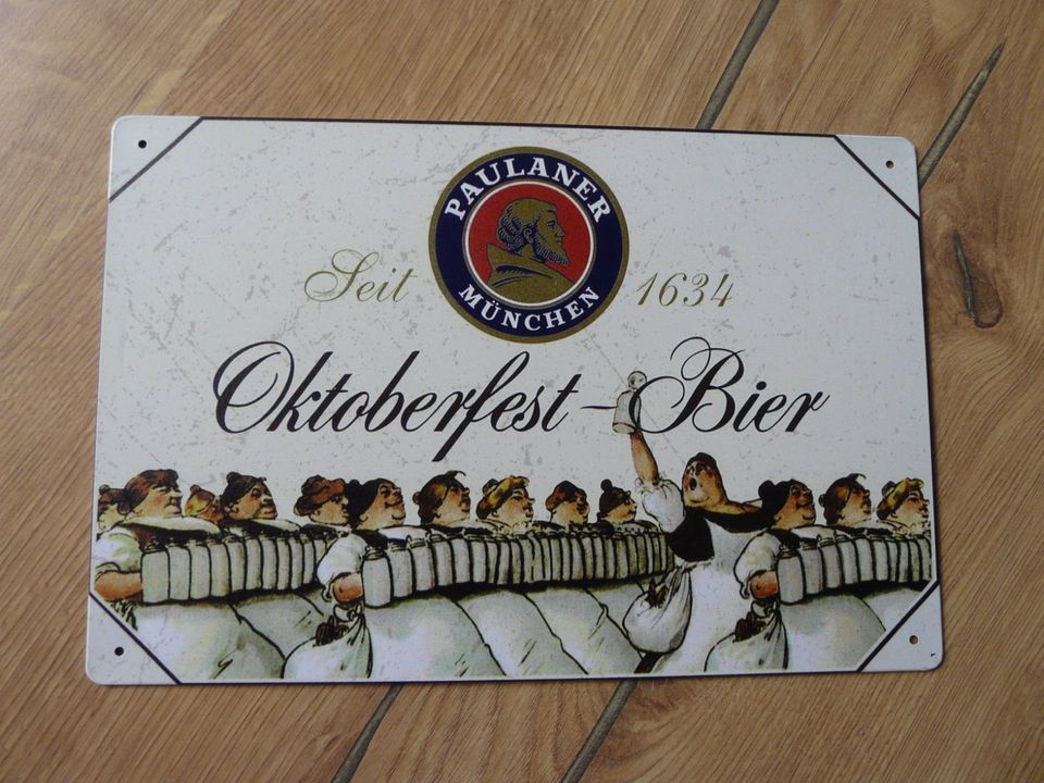 Paulaner Oktoberfest-Bier - Vintage - Nostalgie Blechschild in Leverkusen