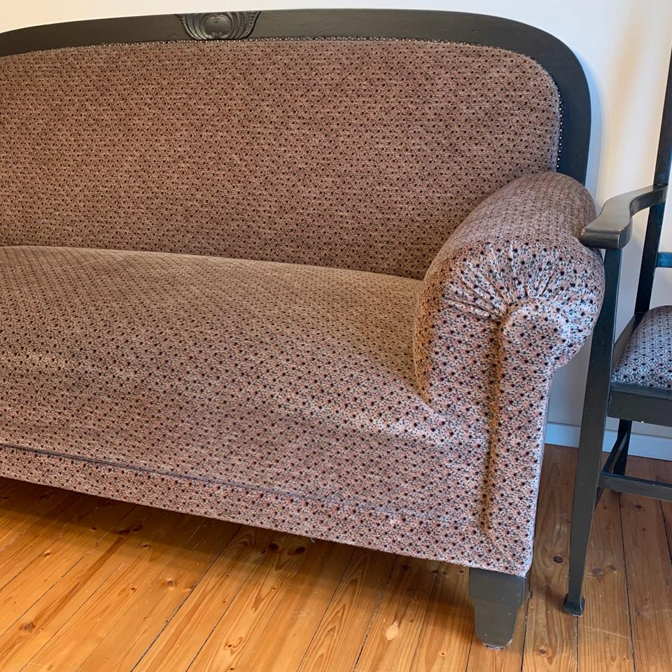 Kleine Couch Sofa Antik Vintage 20er Jahre 2-Sitzer Samt Bank in Meeder