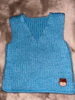 Baby Pullunder Strick hellblau handmade Sachsen - Pirna Vorschau