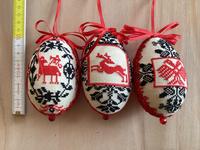 3 gestickte Ostereier, Eier, Ostern, Handarbeit, im Set Bayern - Schechen Vorschau