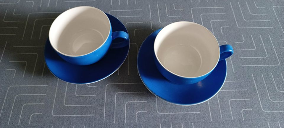 Kaffeetasse mit Unterteller Schönwald Dibbern Solid Color Pazifik in Düsseldorf