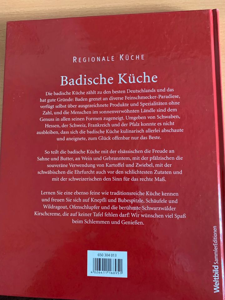 Kochbuch Badische Küche Kochen Backen Essen Trinken in Riegelsberg