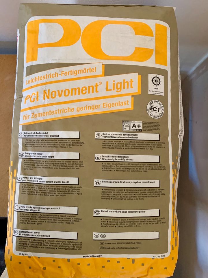 PCI Novoment Light Leichtestrich Fertigmörtel in Grimme