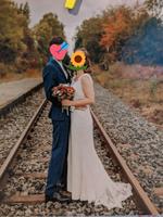 Brautkleid mit tiefem Rücke️n ❤️ fit'n Flair A-Linie ❤️ Crepe Bayern - Wolfratshausen Vorschau