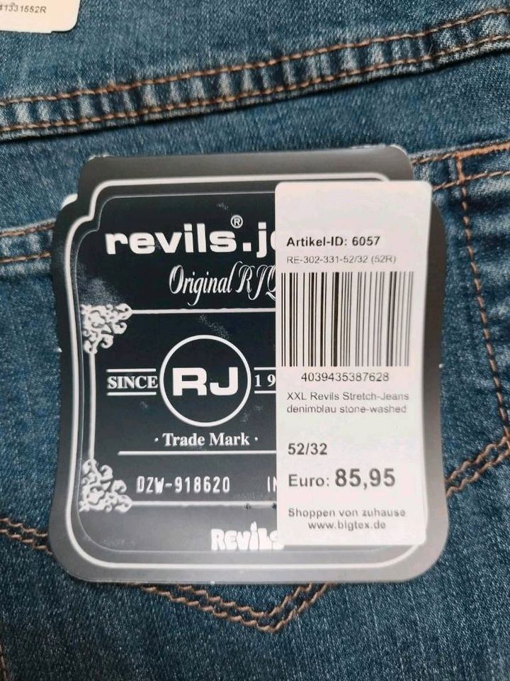 Herren Hose Stretch größe 52 / länge 32 Revils Jeans neu in Nürnberg (Mittelfr)