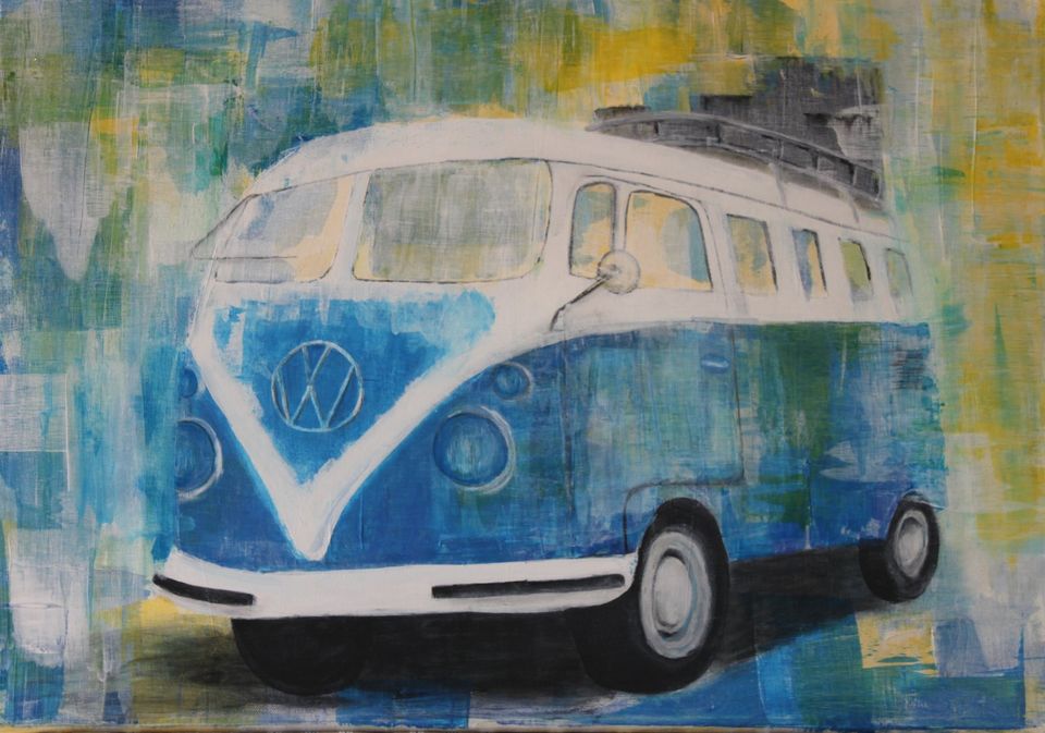 Acrylbild VW-Bus / Handmade in Bergen